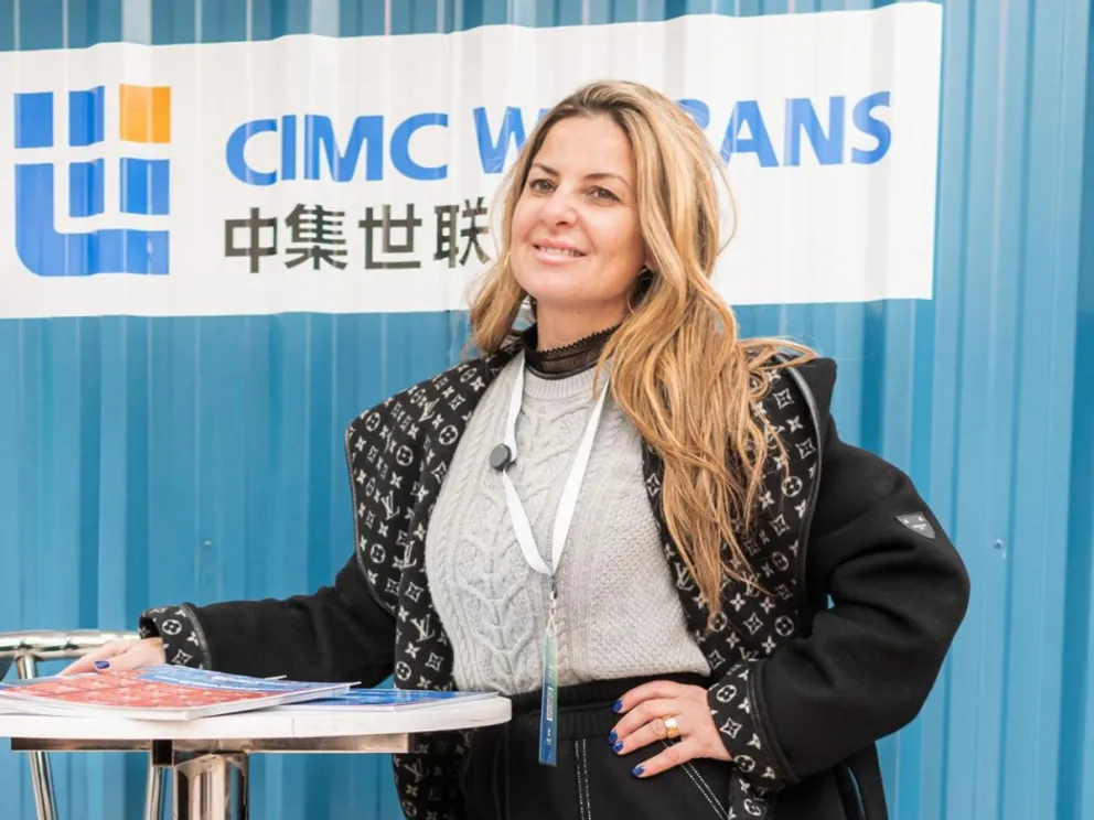 Romina Parquet, CEO de CIMC Wetrans Argentina, en la Convención de la Cámara Argentina de la Construcción. 
